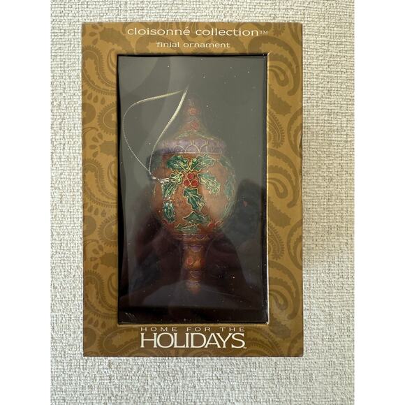 VINTAGE 2003 Home For The Holidays CLOISONNE Collection Christmas Ornament 4.5" - Picture 3 of 9